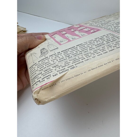 Simplicity 8575 Womens Size 12 Vintage Sewing Pattern Wedding/Bridesmaid Dress 1 - Picture 4 of 8